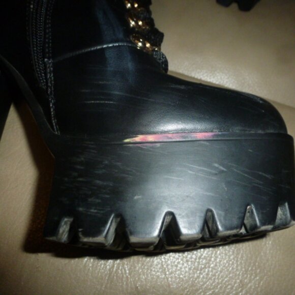 LAMODA Black Platform Ankle Boots – Flame Heel Design – EU 37 - Picture 6 of 16